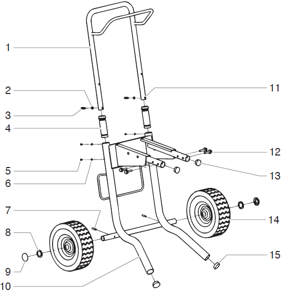 740i High Rider Cart Assembly Parts (P/N 800-570)